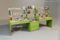 Bàn học liền giá sách