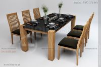 Bàn ghế ăn bằng gỗ