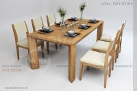 Bàn ghế ăn gỗ tự nhiên