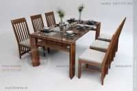 Bộ bàn ăn gỗ tự nhiên