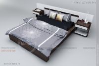 Giường ngủ hiện đại gỗ veneer