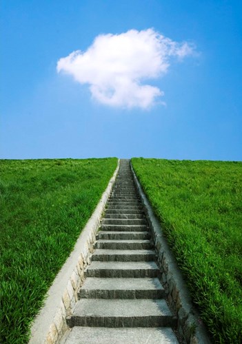 Những bậc thang như bắc lên thiên đường ở Kinki Region, Nhật Bản.