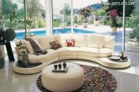 Bộ sofa da trắng sữa Bộ sofa da trắng sữa