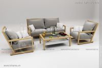 Sofa gỗ nệm Sofa gỗ nệm