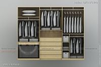 Tủ áo gỗ veneer xoan đào